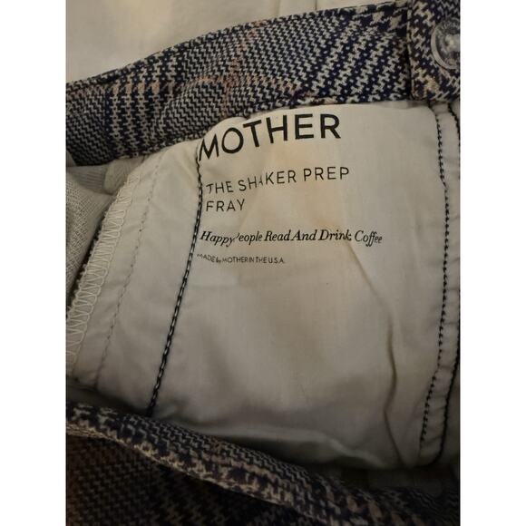 Mother Pants Women’s Size 25 Blue Pink Shaker Prep Fray Killing Time Crop Slim - Picture 11 of 14